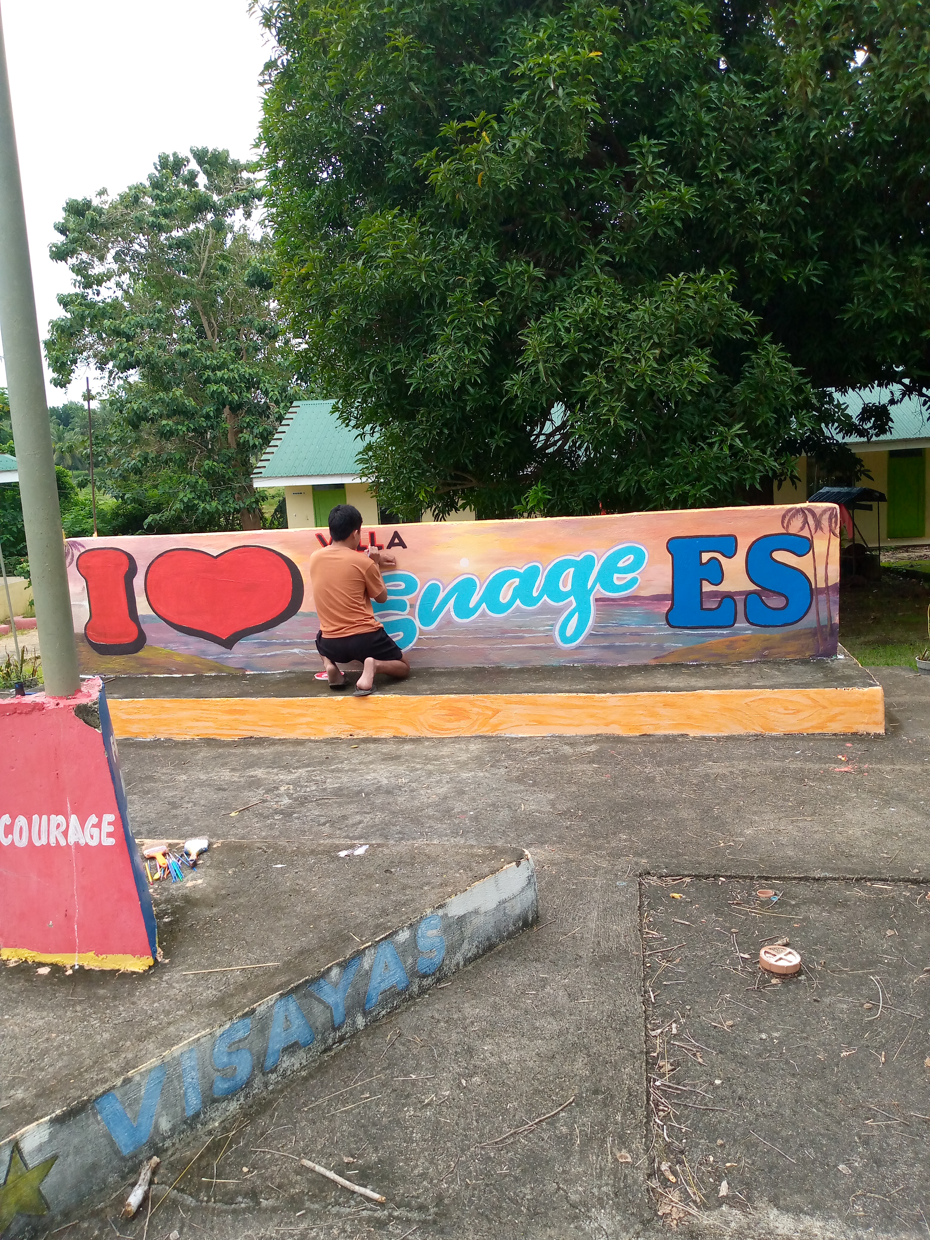 Commercial wall mural project Manila Philippines - realistic nature art by Jay Yapan