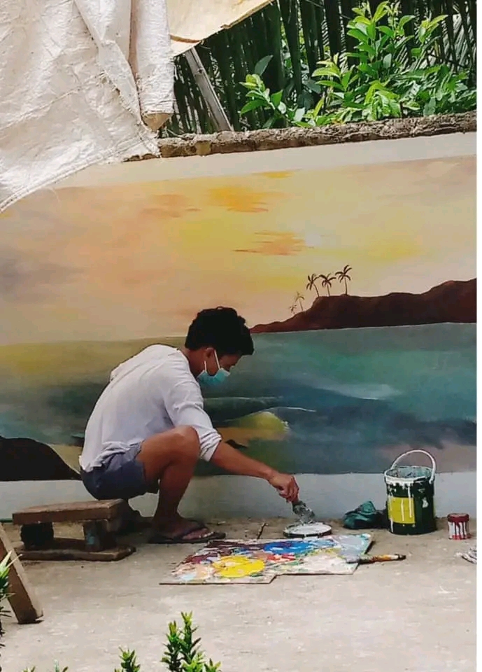 Office professional space mural Manila - modern corporate wall artwork interior design