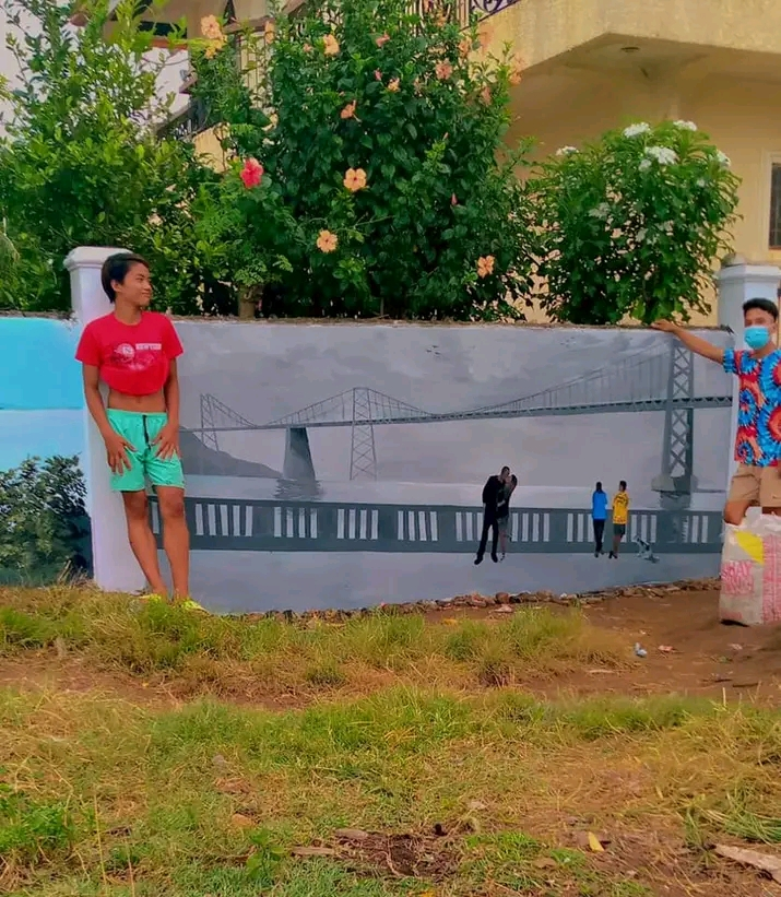 Custom commissioned mural Philippines - unique client designed artwork personalized